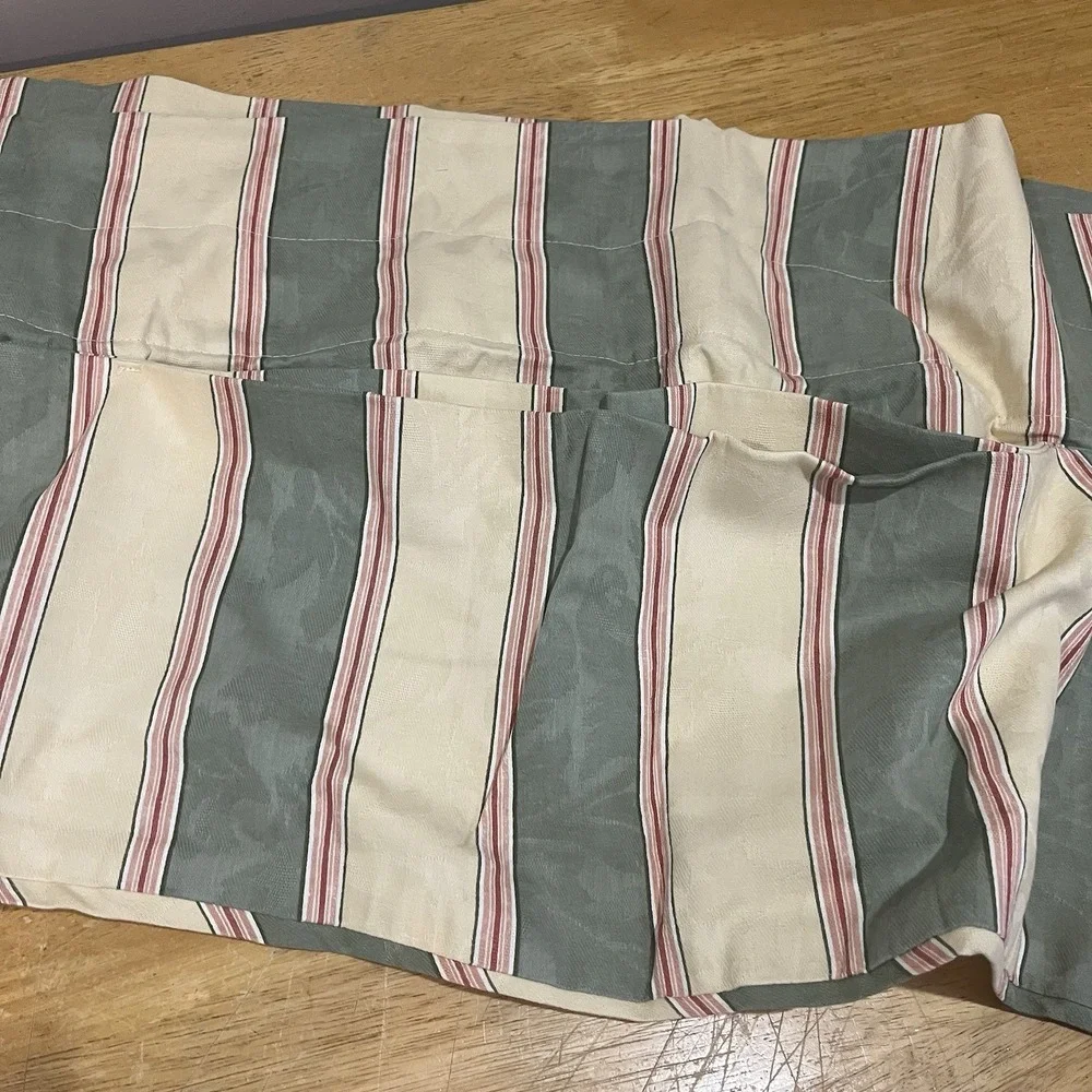 Waverly Striped‎ Damask Sweetwater Pleated Ascot Valance Window Treatment 78